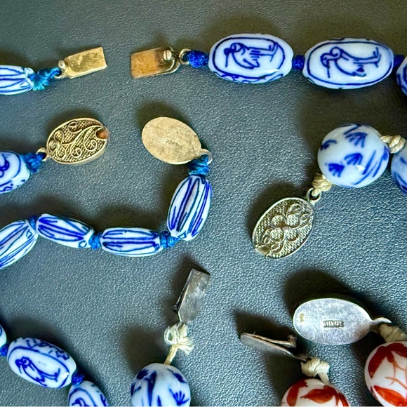 vtg Chinese Porcelain Beaded Necklaces